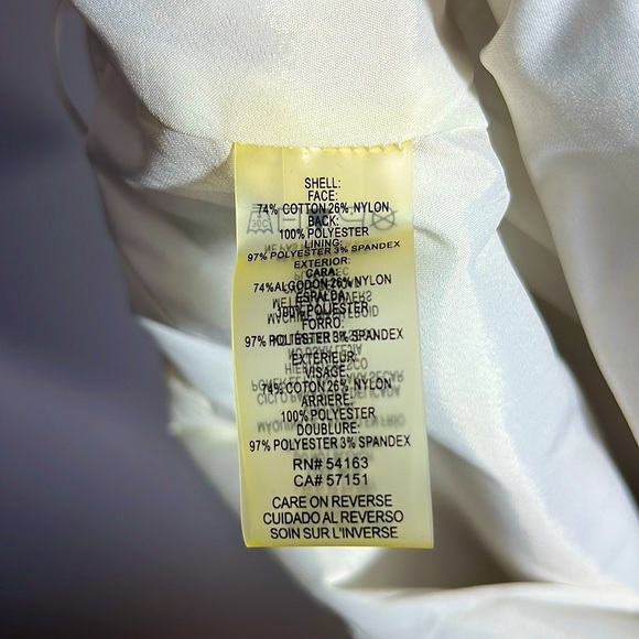 Calvin Klein Geometric White/Taupe Fully Lined Knee Length Skirt Size 8 - Picture 6 of 6